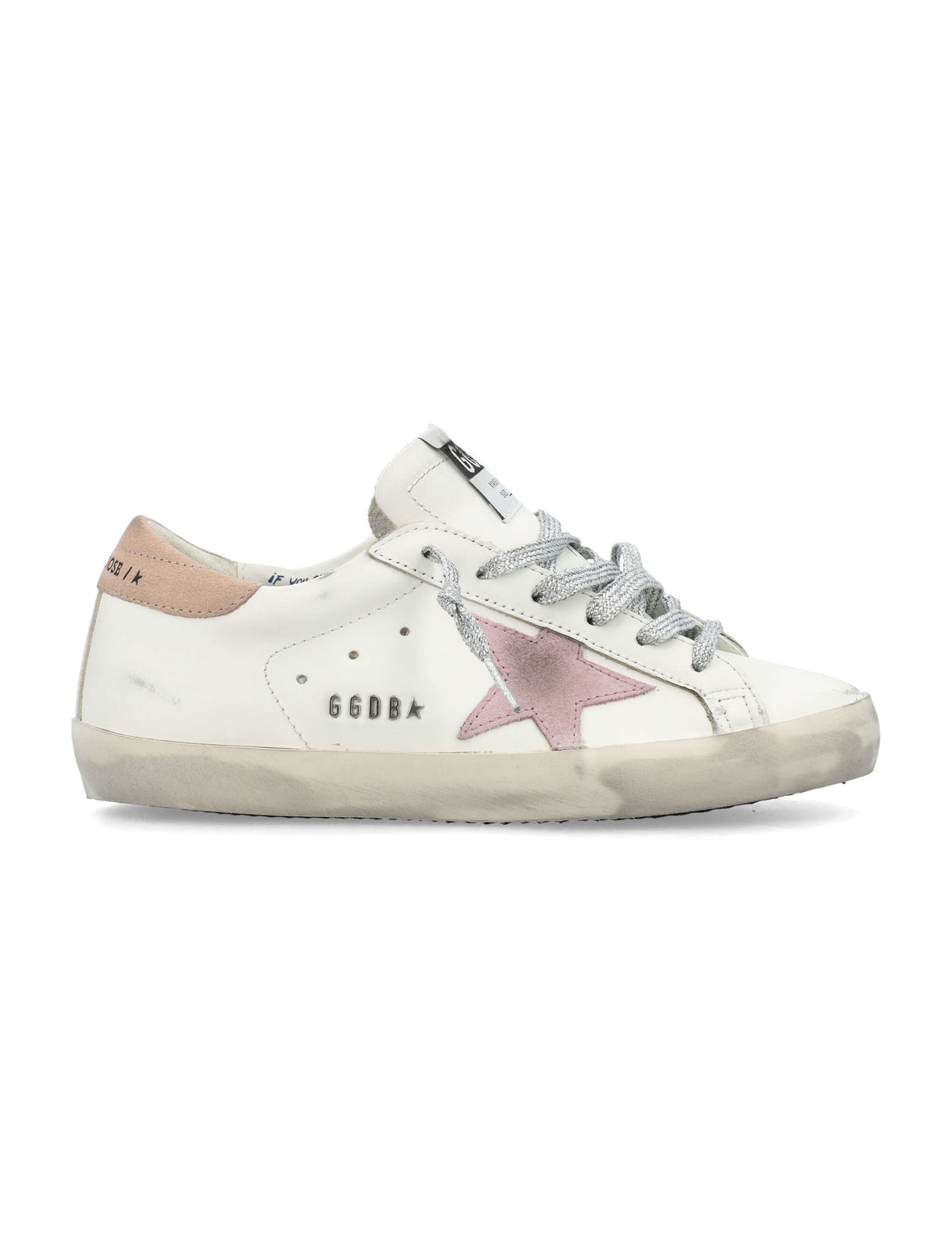 GOLDEN GOOSE Chic Stardust Sneakers in White and Pink