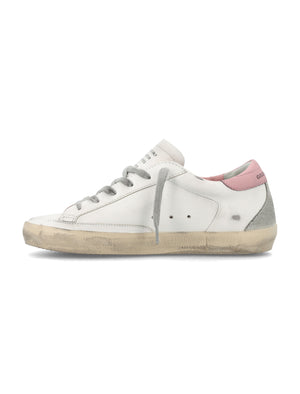 GOLDEN GOOSE Superstar Classic Low-Top Sneakers in White Ice & Light Pink