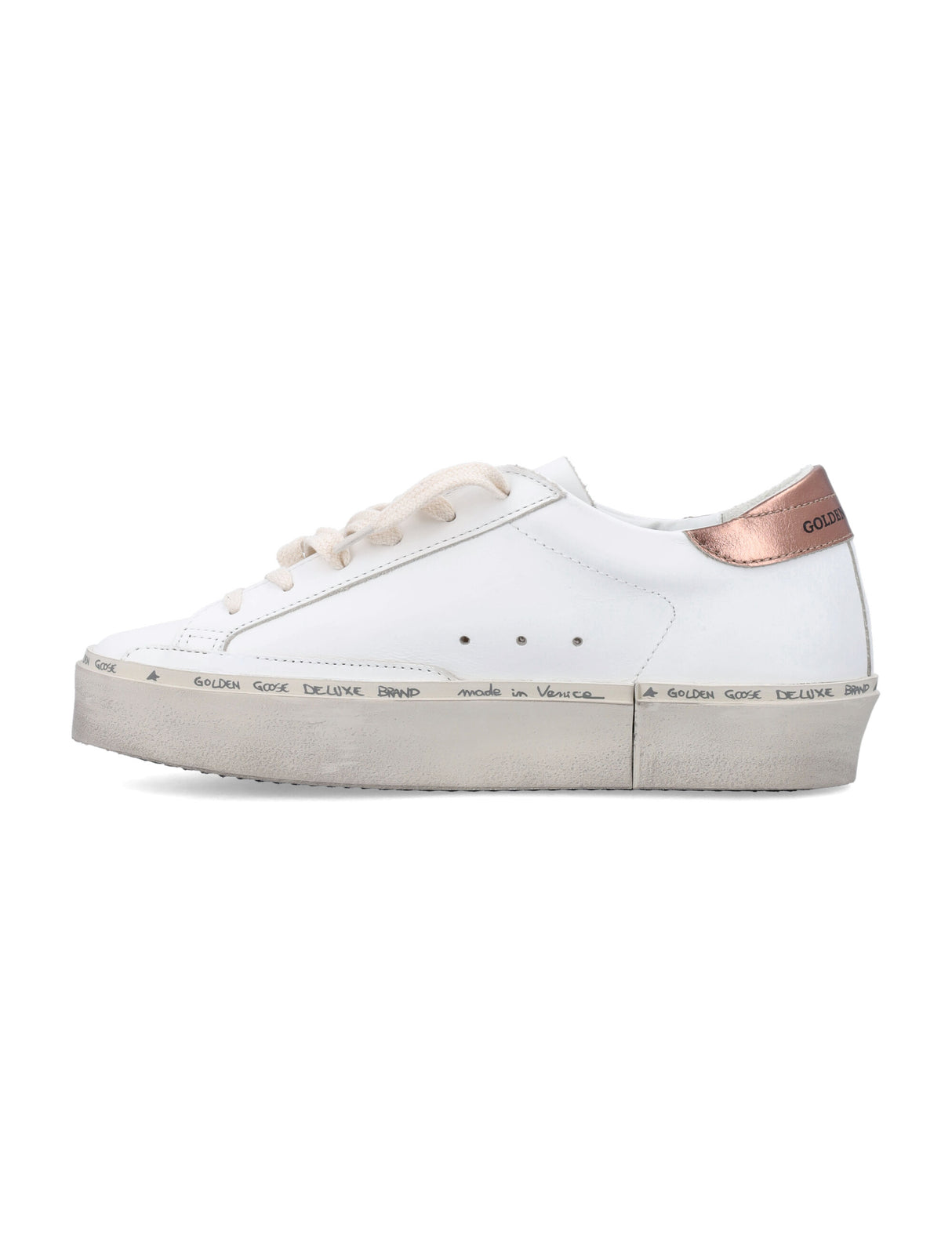 GOLDEN GOOSE Hi Star Distressed Leather Sneakers