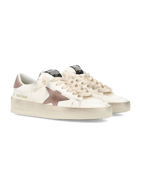 GOLDEN GOOSE Distressed Pink Star Sneakers for Women