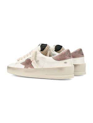 GOLDEN GOOSE Distressed Pink Star Sneakers for Women