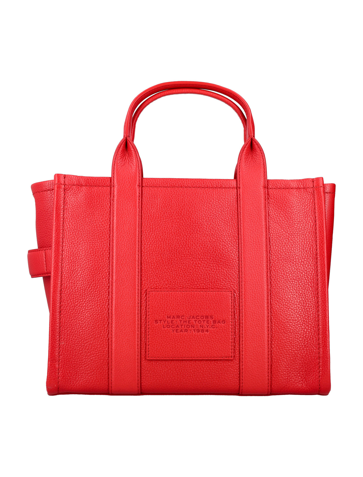 MARC JACOBS Elegant Medium Leather Tote - True Red