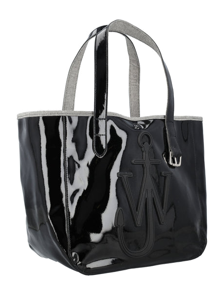 JW ANDERSON Glossy Coated Denim Tote Handbag - 30x41x19 cm