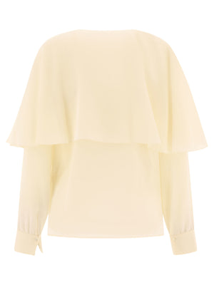 CHLOÉ Elegant Silk Georgette Blouse with Long Sleeves