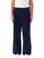 AMI PARIS Men's Wide-Leg Pleated Trousers in Navy