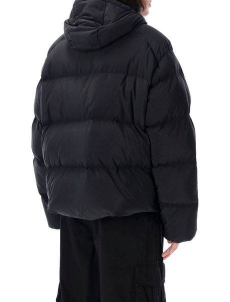 Y-3 Men's High Neck Puffer Jacket with Removable Hood - Size L