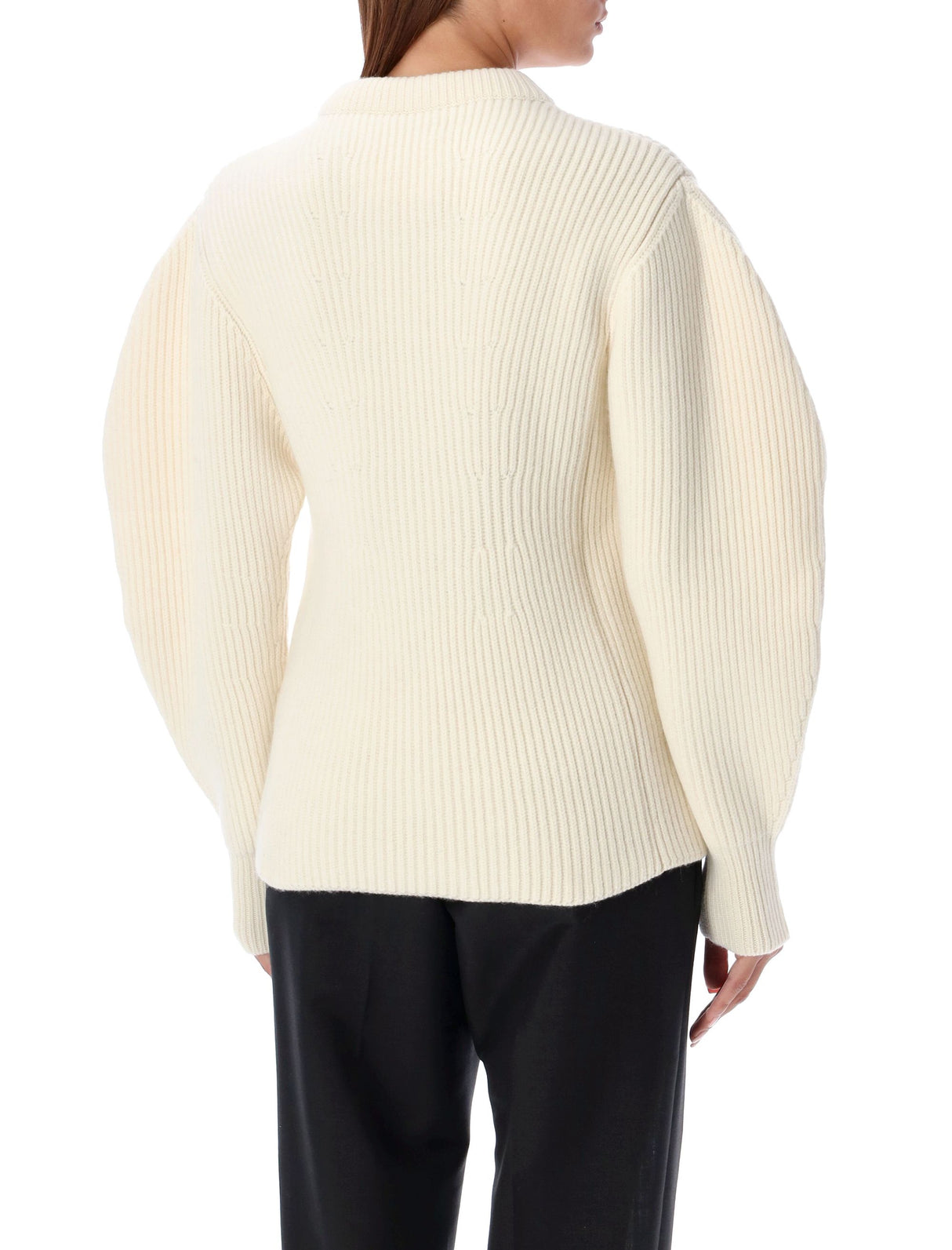 JIL SANDER Balloon Sleeve Fisherman Sweater