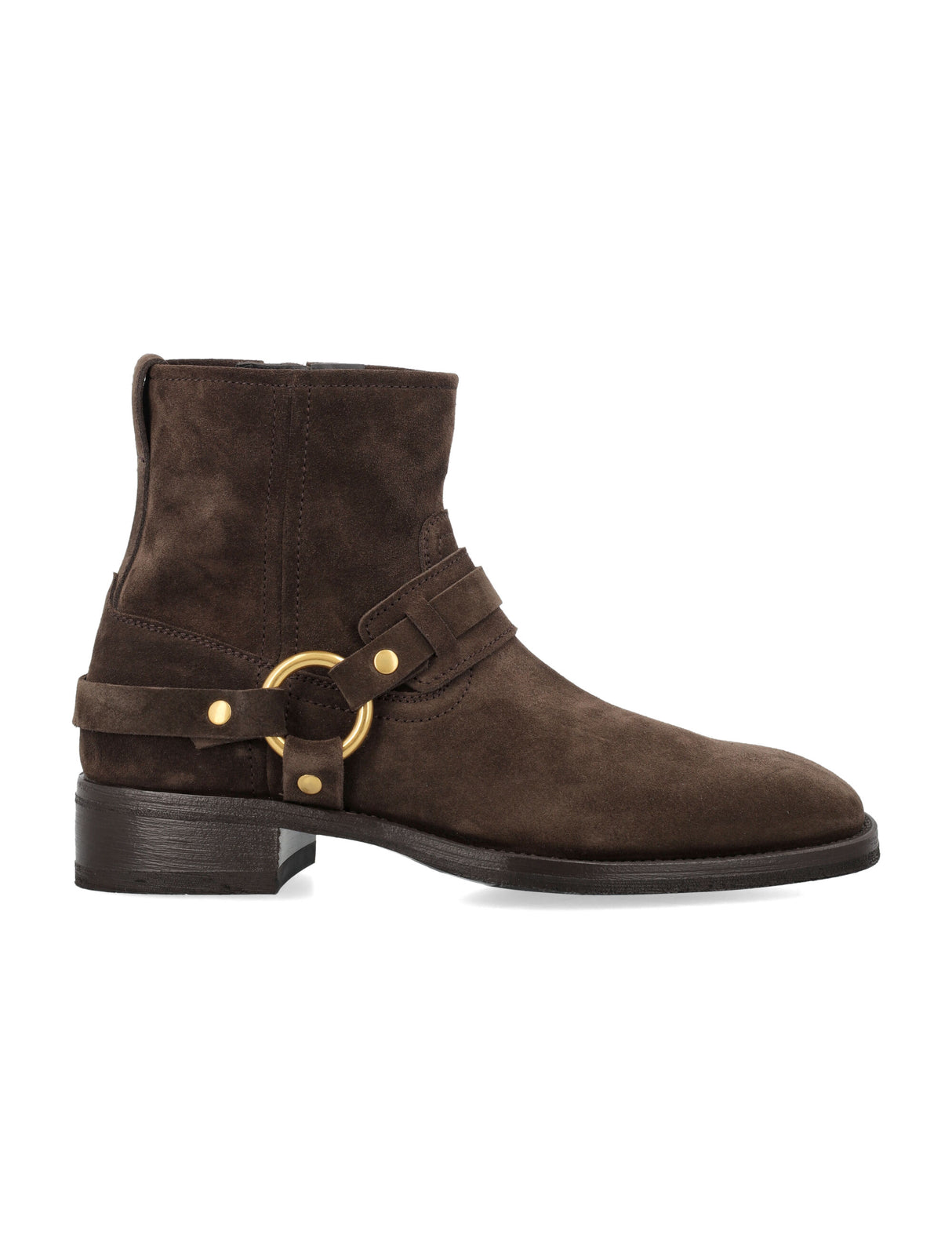 TOM FORD Cavendish Gold Harness Suede Boots