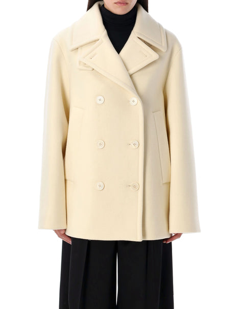 JIL SANDER Double-Breasted Felted Wool Jacket - Size S