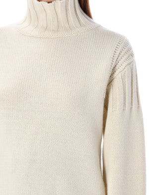 JIL SANDER Elegant High Neck Cashmere Sweater