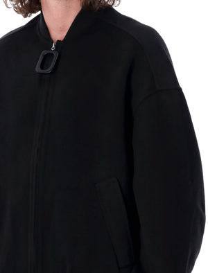 JW ANDERSON Sleek Oversized Bomber Jacket with Ring Pull