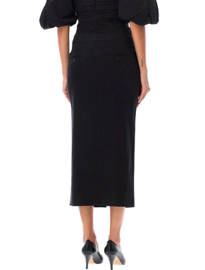 ISABEL MARANT Elegant High-Waisted Midi Skirt with Front Slit