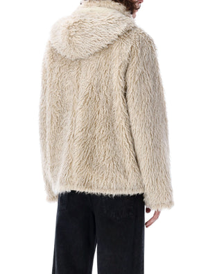 MARNI Plush Teddy Hooded Jacket - Size 50