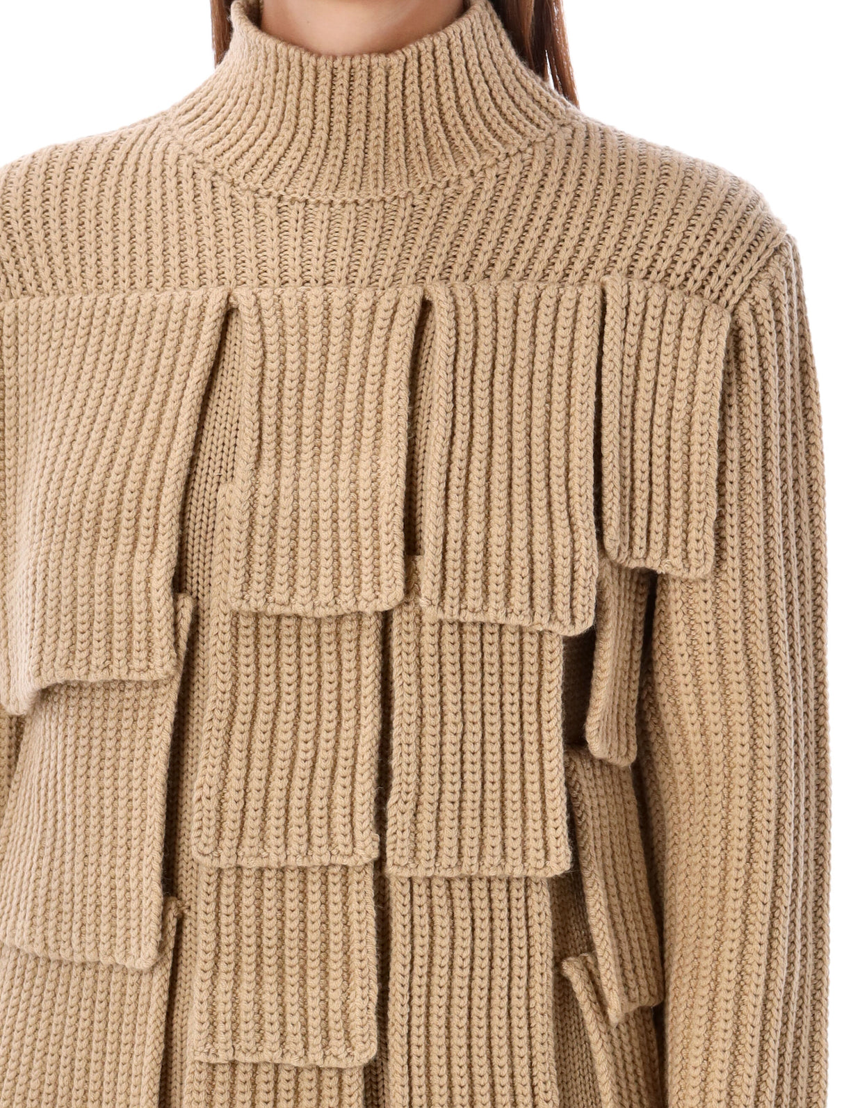 JW ANDERSON Relaxed Fit Flap Jumper - Women’s Turtleneck Sweater