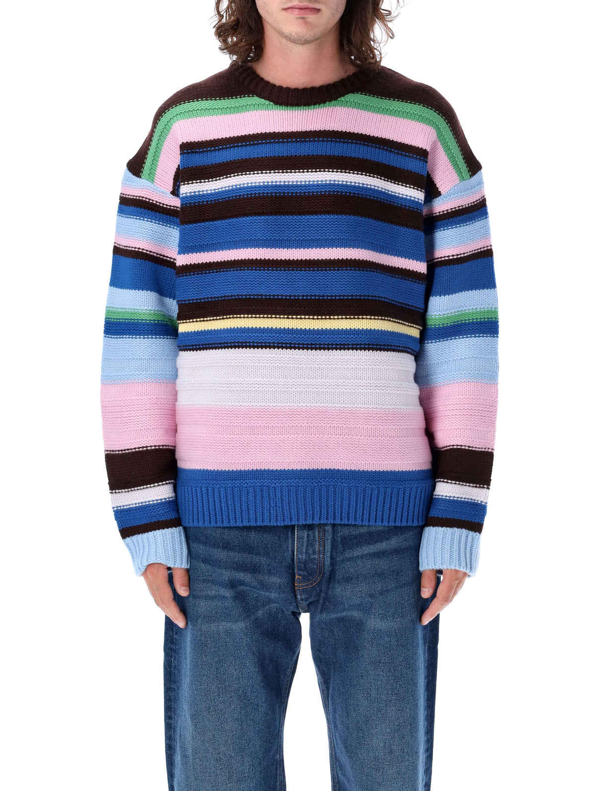 JW ANDERSON Multicolor Striped Merino Wool Sweater