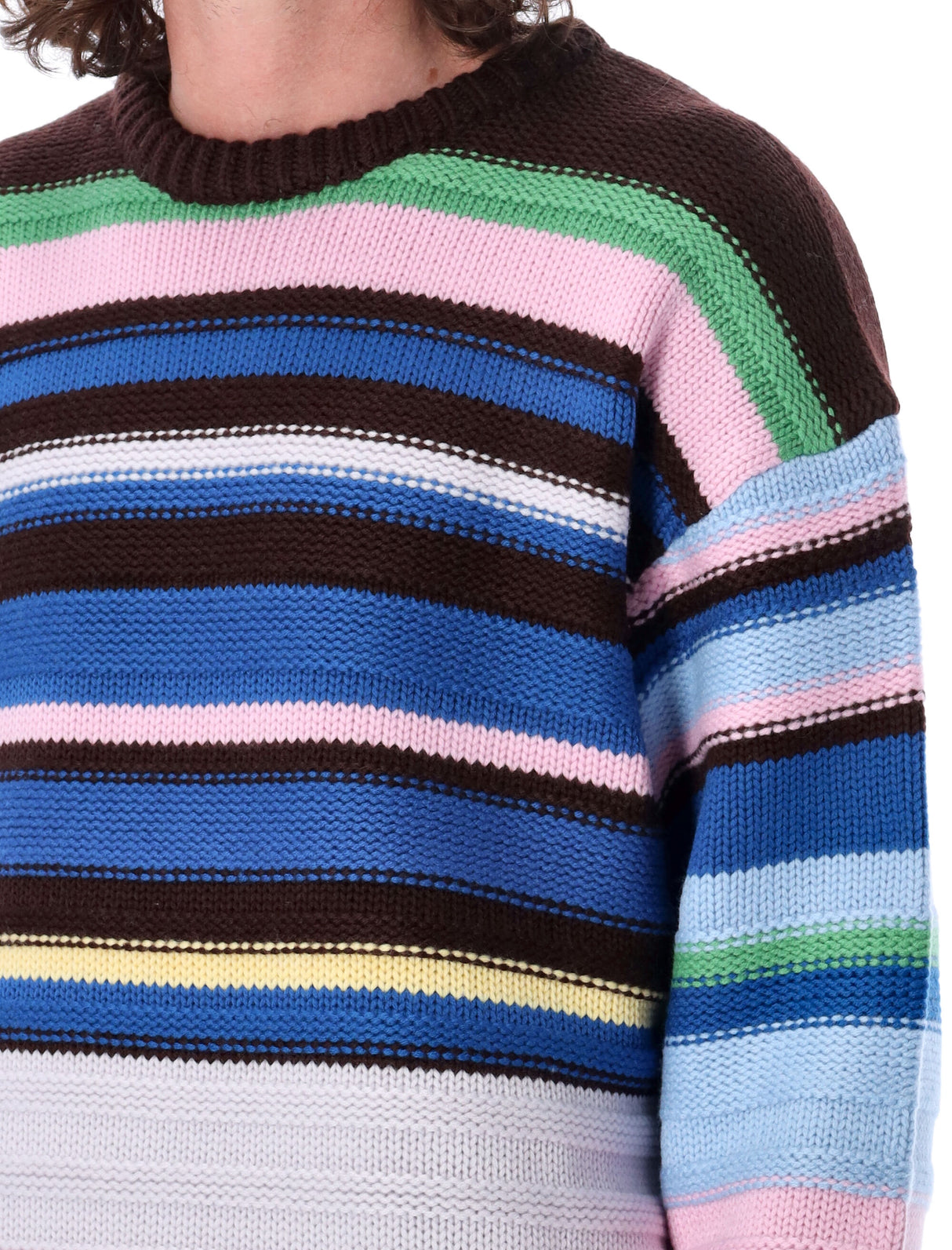 JW ANDERSON Multicolor Striped Merino Wool Sweater