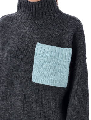 JW ANDERSON High Neck Patch Pocket Sweater