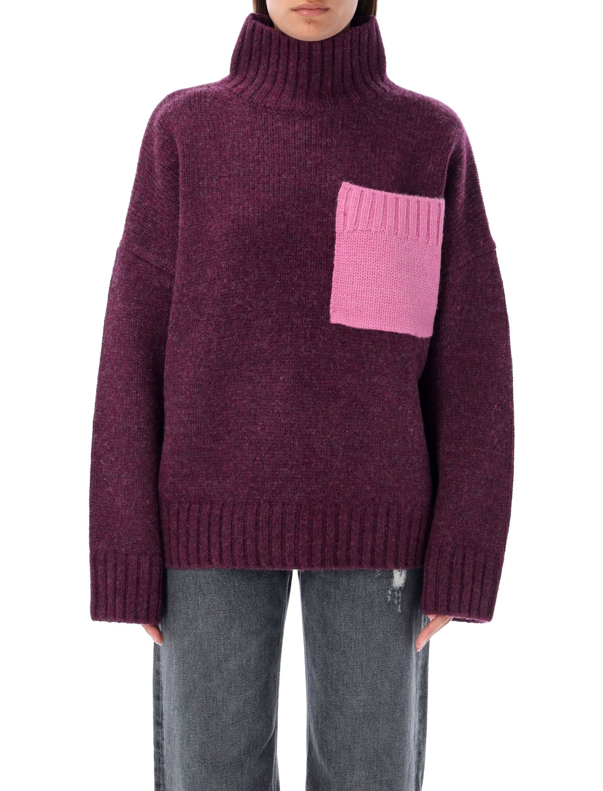 JW ANDERSON High Neck Patch Pocket Sweater