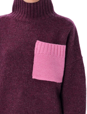 JW ANDERSON High Neck Patch Pocket Sweater