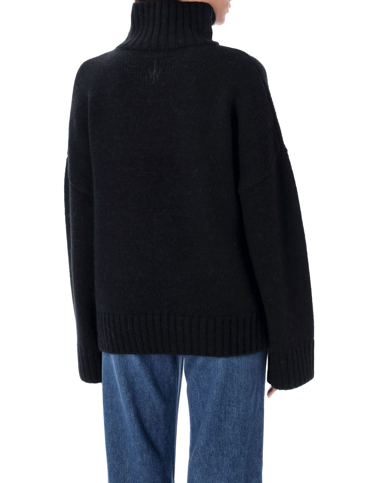 JW ANDERSON High Neck Leather Patch Jumper