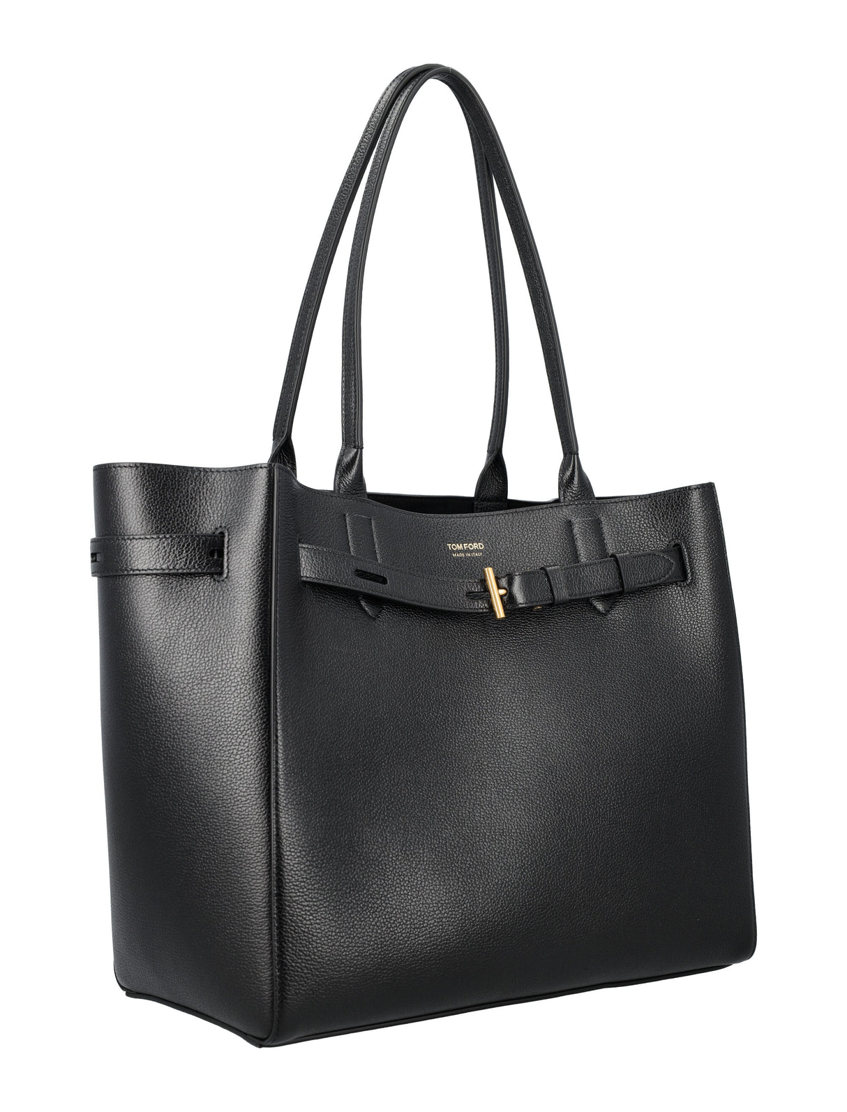 TOM FORD Mini T Medium Leather Tote Bag