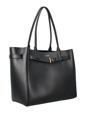 TOM FORD Mini T Medium Leather Tote Bag