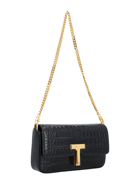 TOM FORD Elegant Wallis Mini Handbag with Croc-Embossed Leather