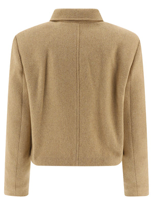 ISABEL MARANT ETOILE Cassidy Beige Short Wool Blend Jacket