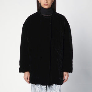 ISABEL MARANT Elegant Black Velvet Padded Jacket