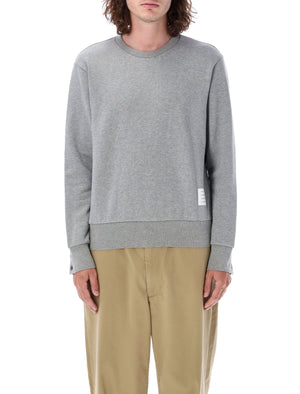 THOM BROWNE Elegant Crewneck Sweater with Iconic Details - Size 3