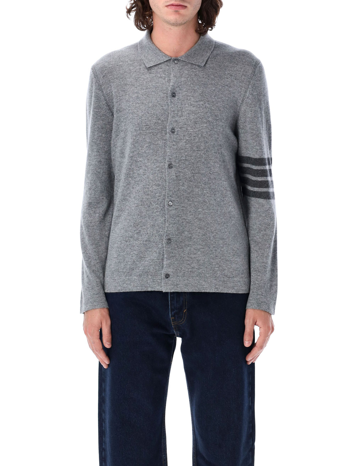 THOM BROWNE Cashmere 4-Bar Long Sleeve T-Shirt