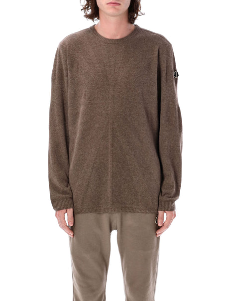 MONCLER RICK OWENS Oversized Round Neck Cashmere Blend Sweater - Size L