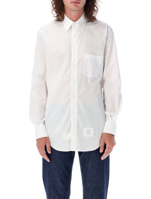 THOM BROWNE Classic White Oversized Oxford Shirt - Size 4