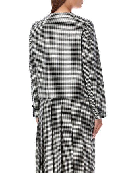 COMME DES GARÇONS Chic Gingham Cropped Jacket - Size S