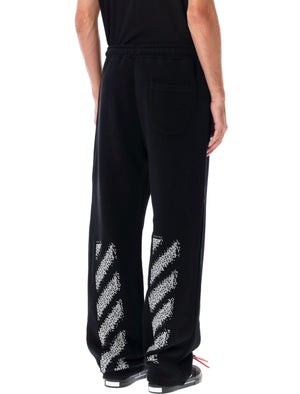 OFF-WHITE Pixel Diagonal Stripe Sweatpants