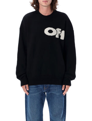 OFF-WHITE Contemporary Logo-Intarsia Knit Sweater