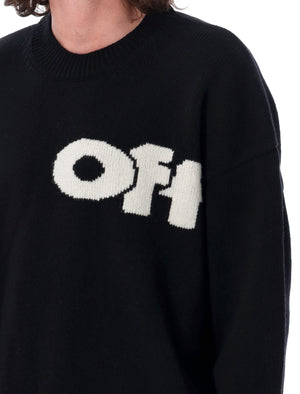 OFF-WHITE Contemporary Logo-Intarsia Knit Sweater