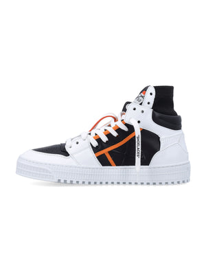 OFF-WHITE Men's Leather Off Court Sneakers - Black & White