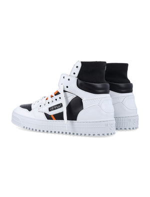 OFF-WHITE Men's Leather Off Court Sneakers - Black & White