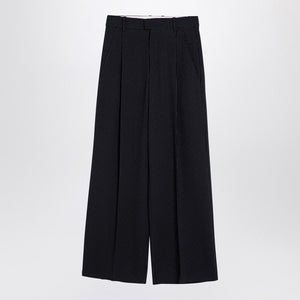 ISABEL MARANT Midnight Blue Wide Pinstripe Trousers