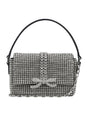 SELF-PORTRAIT Glamorous Mini Rhinestone Handbag with Diamantè Bow - 13x17x5.5 cm