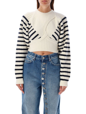 JEAN PAUL GAULTIER Striped Mariniere Cropped Sweater - FW24 Collection