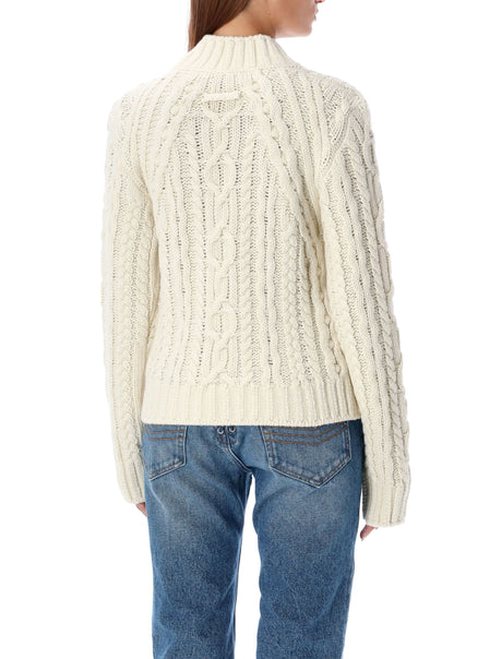 JEAN PAUL GAULTIER Regular Fit Cable-Knit Sweater - Women’s Size S