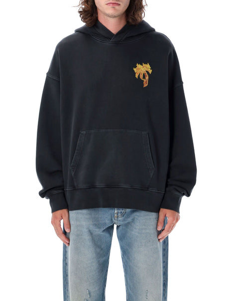 PALM ANGELS Flaming Palm Cotton Hoodie