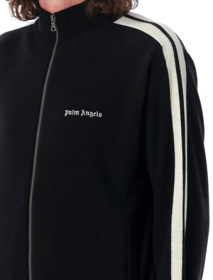 PALM ANGELS Men's Elite Knit Track Jacket with Stripe Detail