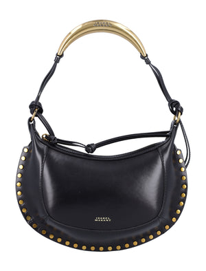 ISABEL MARANT Elegant Mini Moon Shoulder Handbag - Black & Gold (18x31x8 CM)