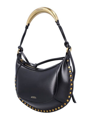 ISABEL MARANT Elegant Mini Moon Shoulder Handbag - Black & Gold (18x31x8 CM)