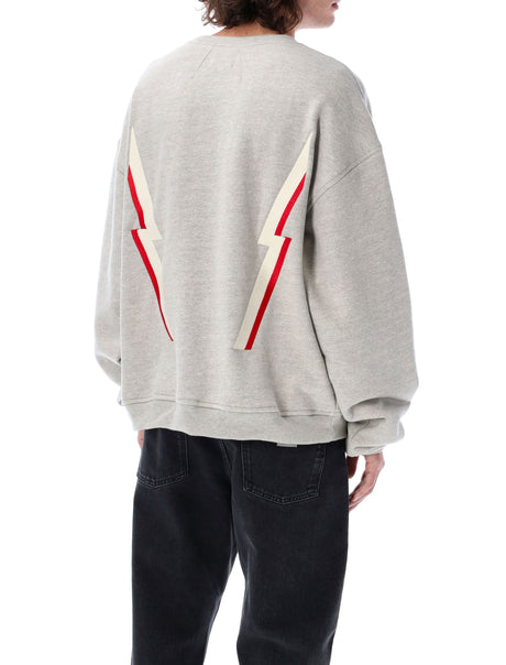 RHUDE Heavyweight Lightning Crewneck Sweatshirt - L