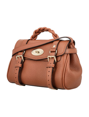 MULBERRY Mini Alexa Classic Leather Shoulder Bag - 22x17x10 cm