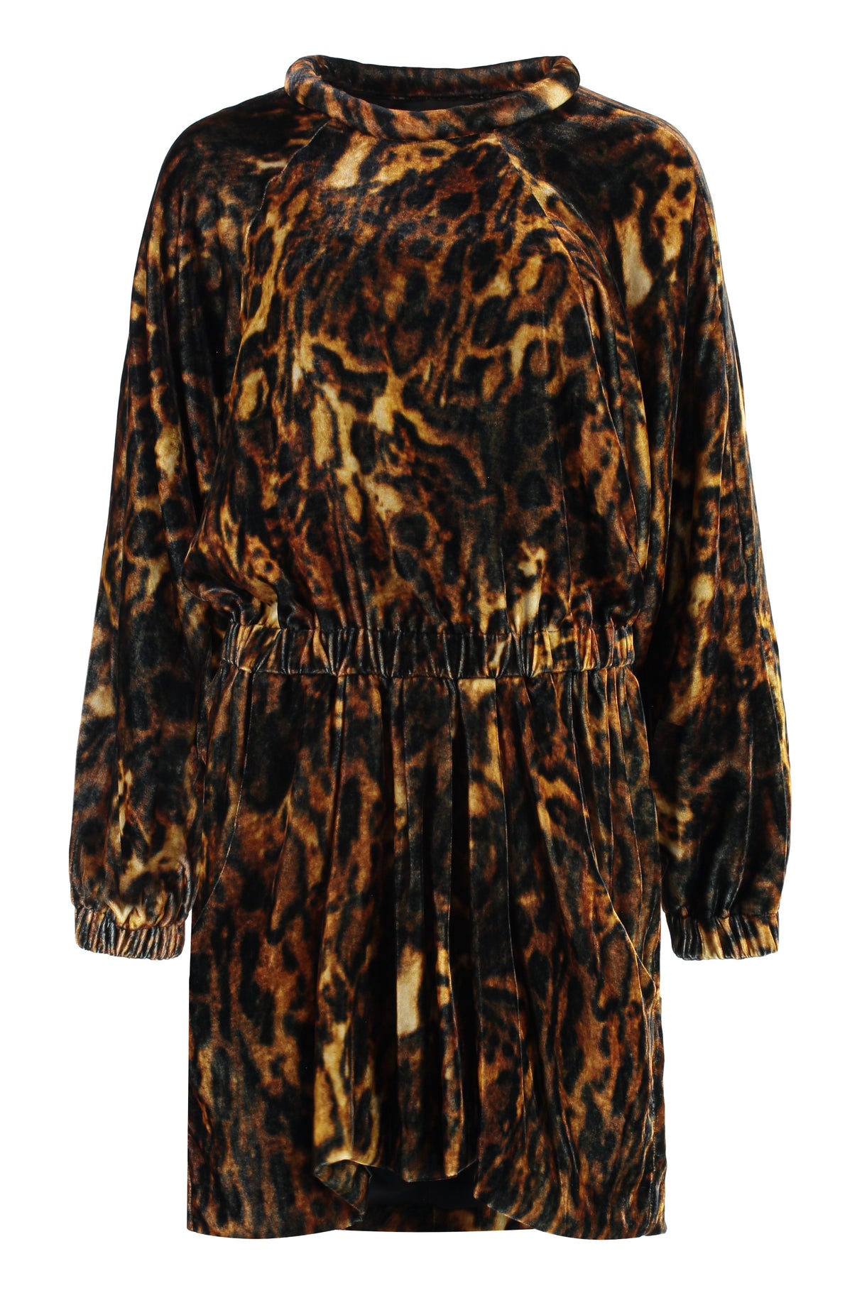 ISABEL MARANT Luxe Velvet Dress with Padded Neckline for Women